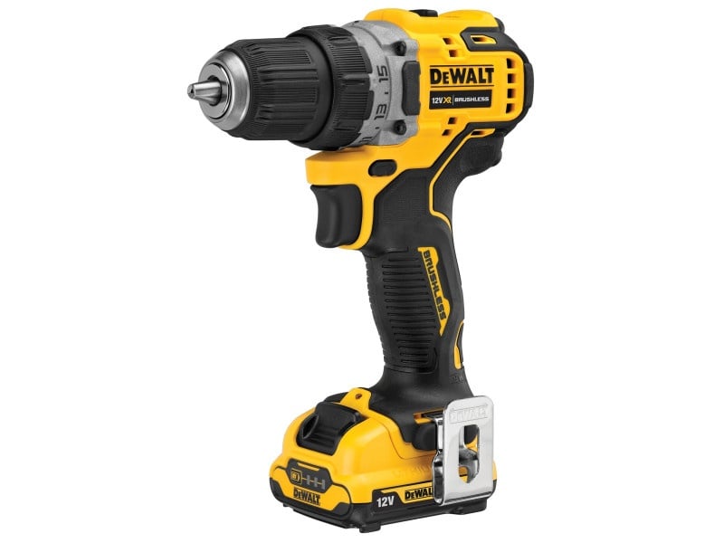 Mașină de găurit cu acumulator DEWALT 12 V fără perie de carbon (2 x acumulator 2.0 Ah + încărcător) DCD701D2 - 1 | YEO