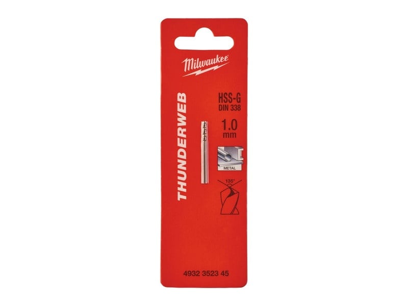 MILWAUKEE Burghiu spiralat 1,0 x 34/12 mm HSS-G DIN 338 Thunderweb (2 buc)