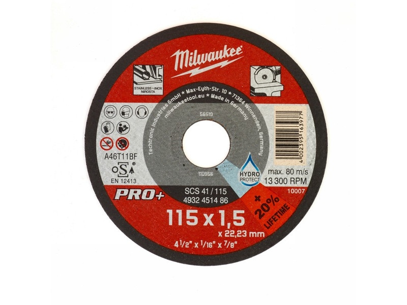 MILWAUKEE Disc de tăiat pentru metal 115 x 1,5 x 22,2 mm inox drept SC41 PRO+