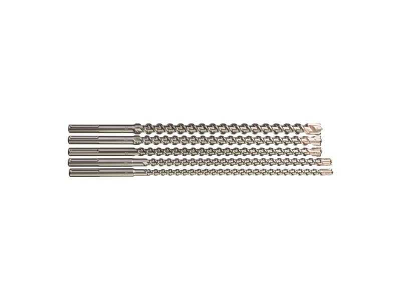 MILWAUKEE Set de burghie pentru piatră 5 piese (16-18 x 540 mm, 20-22-25 x 520 mm) cu patru tăișuri SDS-Max