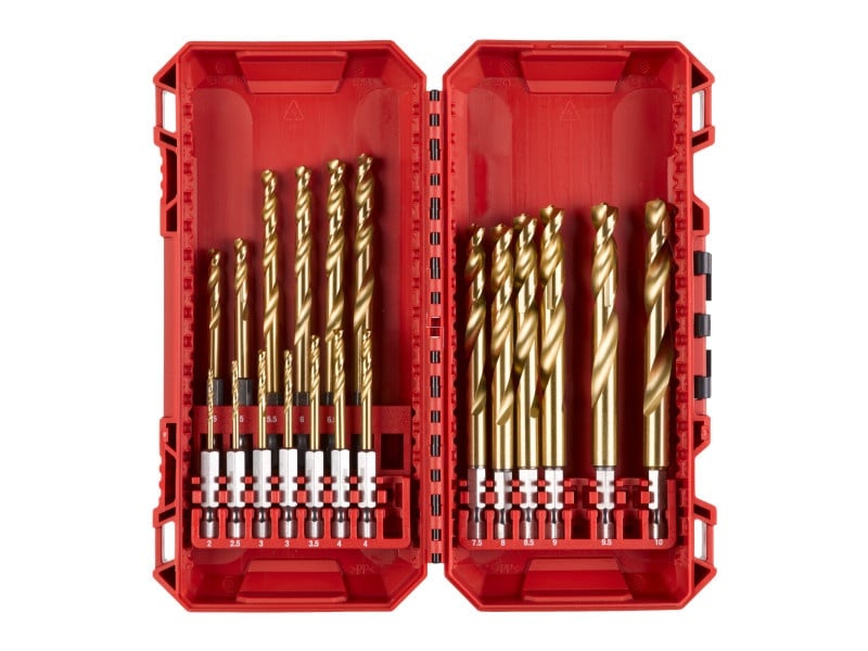 MILWAUKEE Set de burghie Twist set de biți 19 piese 2-10 mm HSS-G TiN