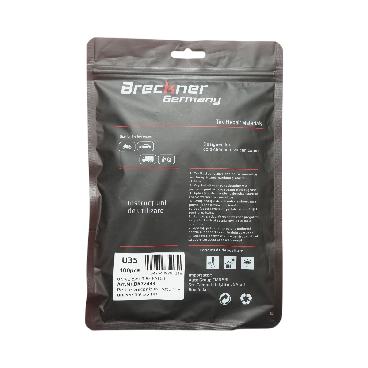 Petice vulcanizare rotunde 35mm BU-A0 pentru camere de aer Breckner Germany, BK72444 - 2 | YEO