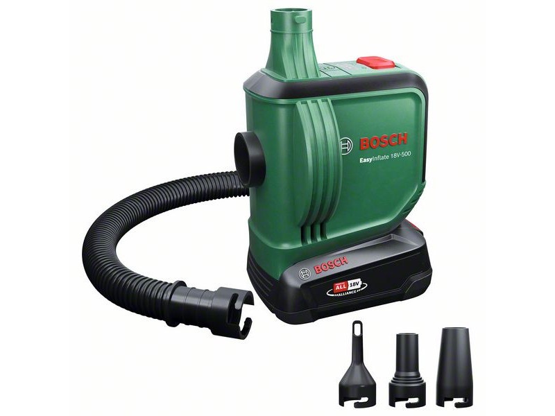 Pompă fără fir BOSCH EasyInflate 18V-500 (1 x baterie de 2,5 Ah)