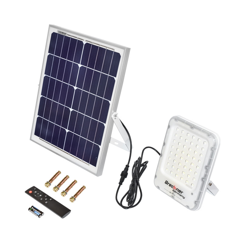 Proiector LED 150W cu panou solar monocristalin 25W, telecomanda si acumulator inclus, Cod: BK87439 Echivalență: DISDM77, Breckner Germany