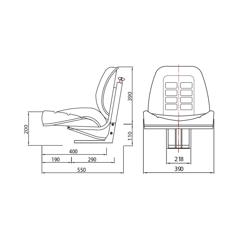 Scaun universal tractor, Cod: DISBV53, Brand: KONIG TRAKTOREN