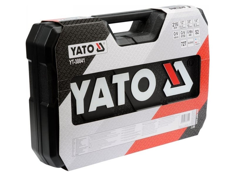 Set de prize YATO 216 piese 1/4", 3/8", 1/2" CrV - 3 | YEO