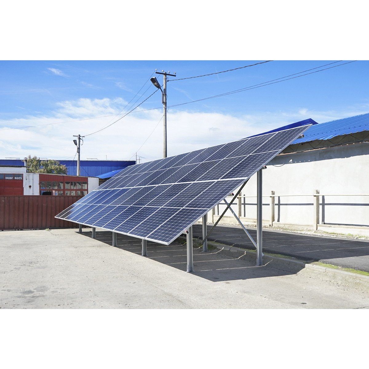 Sistem complet montare, structura panouri solare fotovoltaice la sol-ciment 10KW, Cod: DISLC45, Brand: BRECKNER GERMANY - 1 | YEO