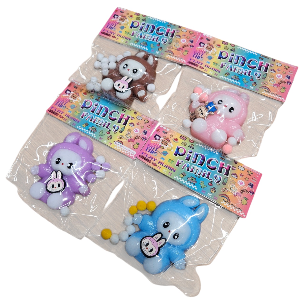 Squishy LaBubu – Jucărie antistres / pluș moale (model aleator)