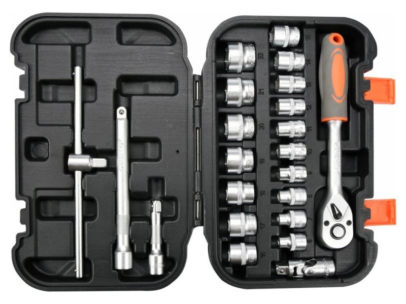 STHOR Set de chei 22 piese 3/8" 6-22 mm