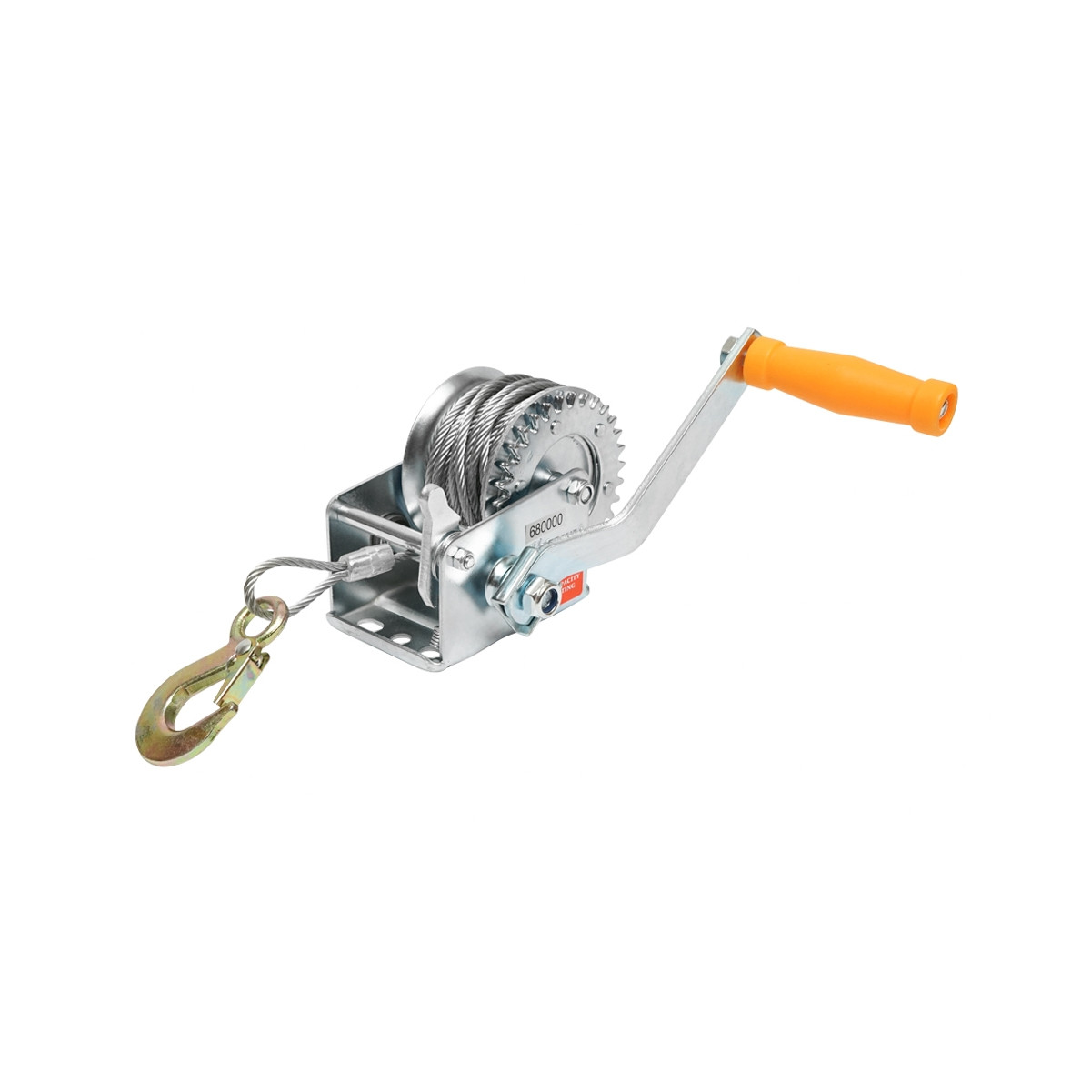 Troliu manual 270Kg cu tambur si cablu grosime 4.5mm, lungime 8m Hoteche, Cod: BK77485, HOTECHE