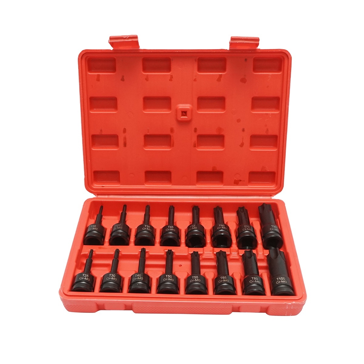 Trusa chei tubulare de impact torx T20-T100, patrat 1/2 inch 16 piese , Cod: DISTT05