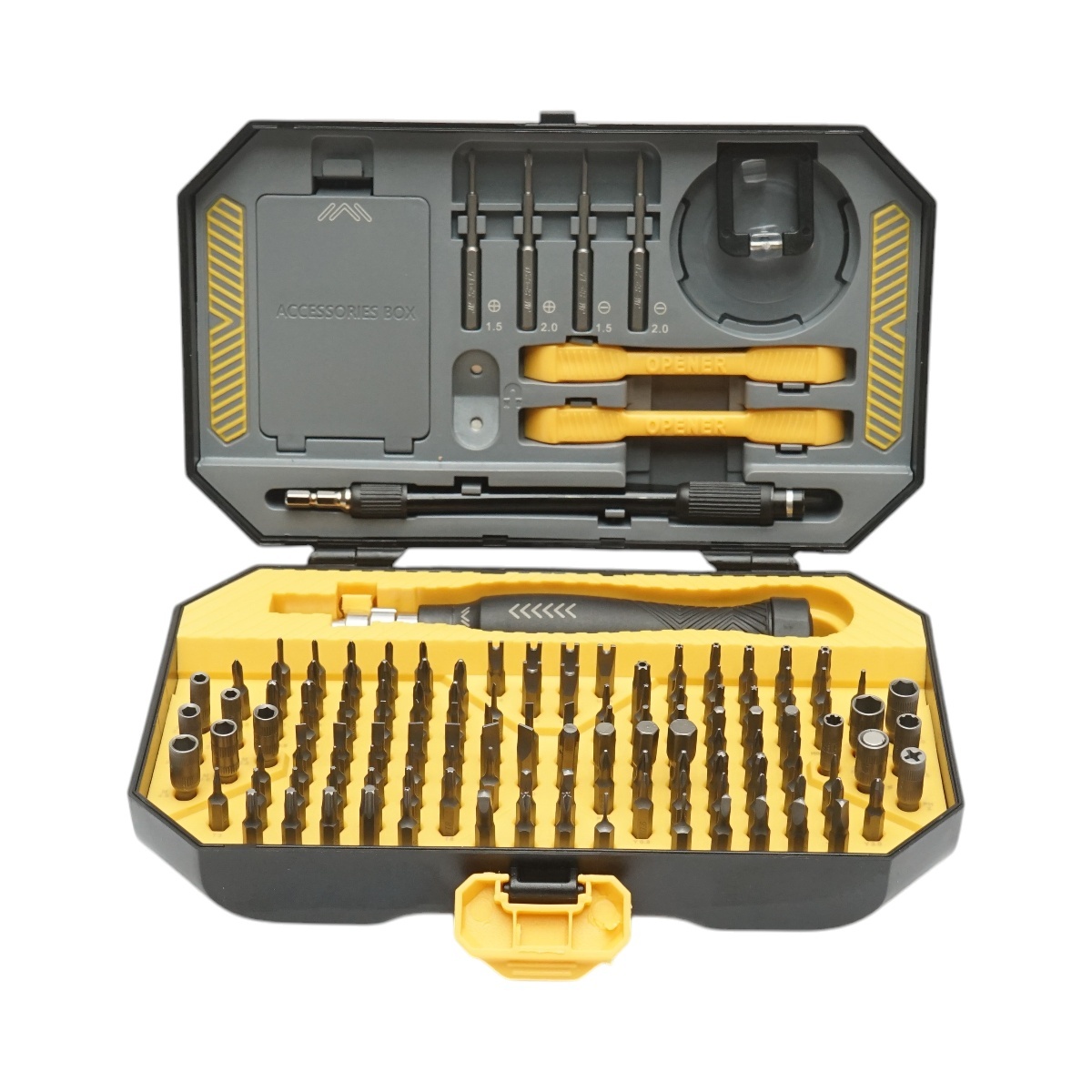 Trusa surubelnite de precizie cu biti torx, hex, cruce pentru electronice 145 piese Cr-V, Cod: DISTN69