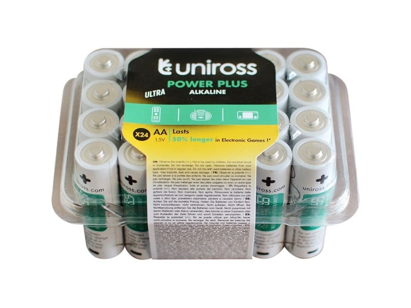 UNIROSS AA/pencil baterii alcaline de lungă durată 1,5 V (24 buc)