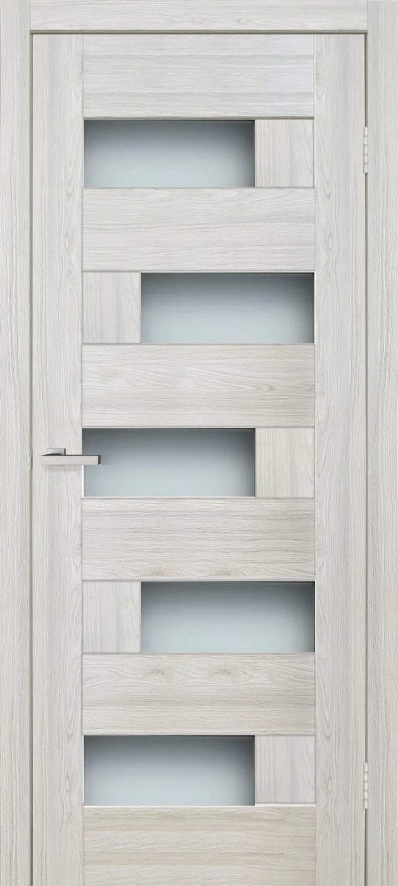 Usa interior, RINO 16 G Shalet Oak, lemn & mdf, 60x200cm, light grey, reversibila, KDoors