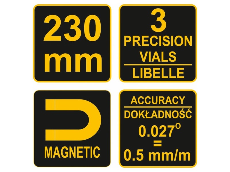VOREL Hidrometru torpila 3 nivel 230 mm - 4 | YEO