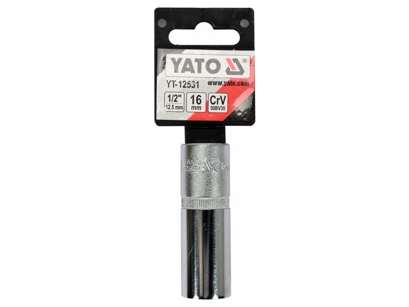 YATO Cheie cu lumânare 1/2" 16 mm / 64 mm CrV - 1 | YEO