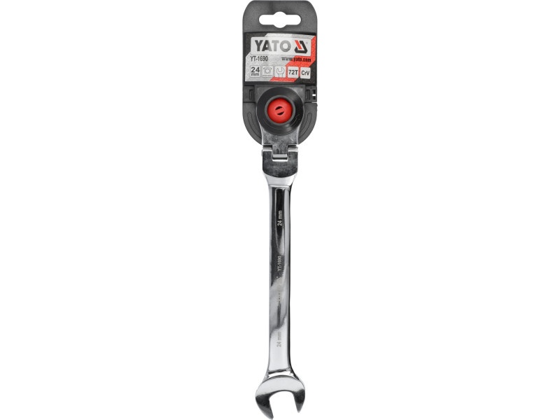 YATO Cheie stea cu clichet 24 mm / 330 mm 72T CrV - 4 | YEO