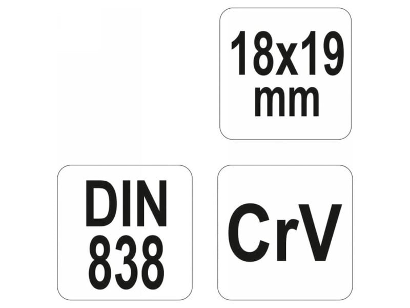 YATO Cheie stea îndoită 18 x 19 mm CrV - 3 | YEO