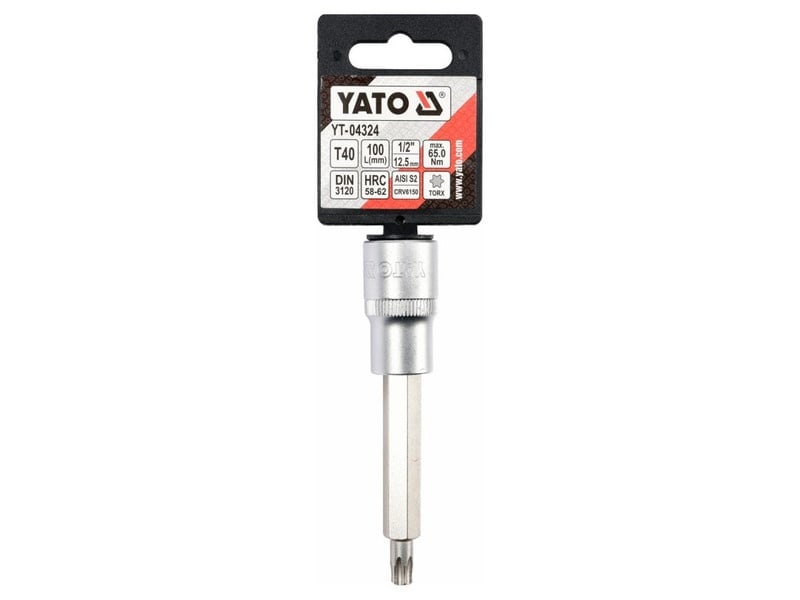 YATO cheie tubulară cu bit lung Torx 1/2" T40 CrV - 2 | YEO