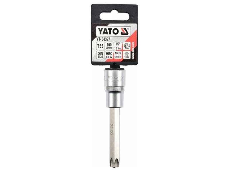 YATO cheie tubulară cu bit lung Torx 1/2" T55 CrV - 2 | YEO