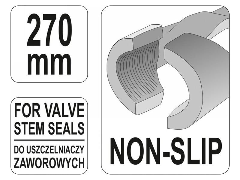 YATO Clește pentru inele de supapă, lung 270 mm - 2 | YEO