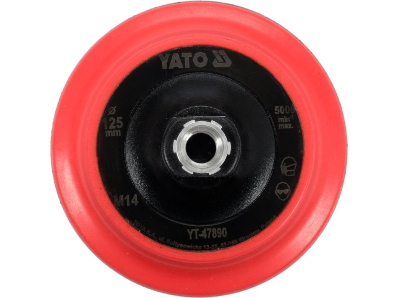 YATO Disc de cauciuc Velcro 125 mm pentru disc de lustruire M14 - 1 | YEO