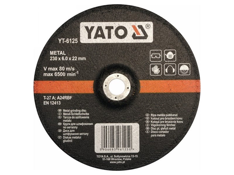 YATO Disc de curățare pentru metal 230 x 6,0 x 22,2 mm