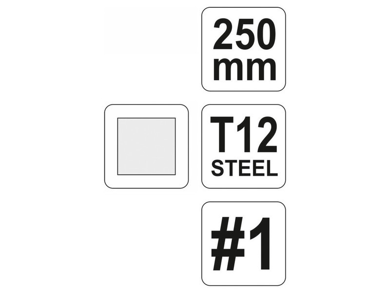 YATO Filă pătrată 250 mm / #1 grosieră - 2 | YEO