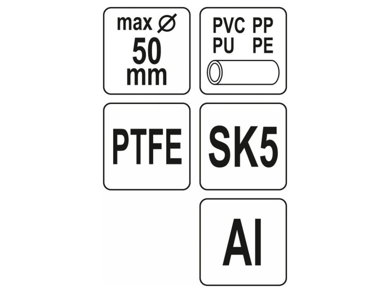 YATO Foarfece de tăiat țevi 50 mm PVC