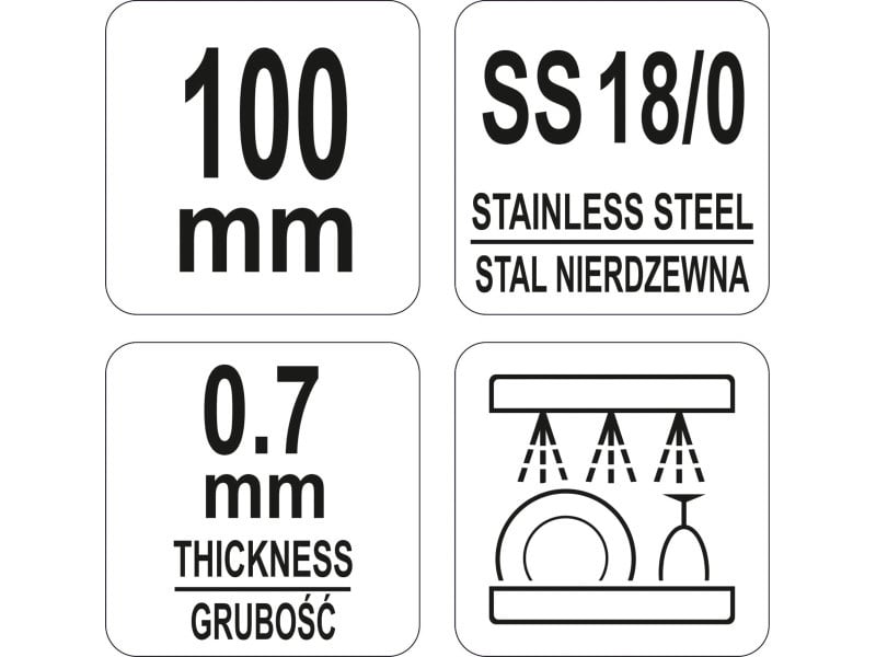 YATO GASTRO Inox clește de gheață 100 mm