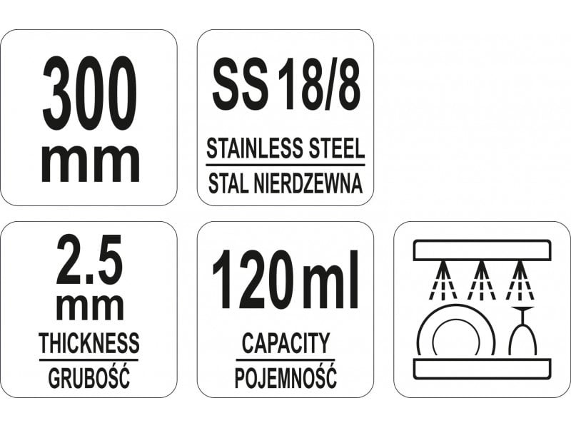 YATO GASTRO polonic 120 ml 315 mm inox - 1 | YEO