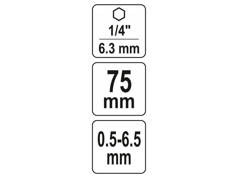 YATO Mandrină 0,5-6,5 mm 1/4" Hex (mandrină rapidă)