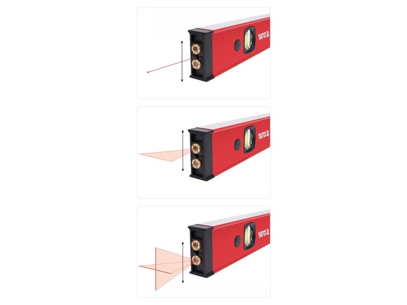 YATO Nivel laser cu bulă de aer 2 nivel 610 mm