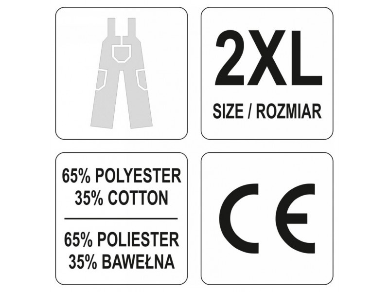 YATO Pantaloni de grădinărit de siguranță dimensiune XXL 7 buzunare Dan - 1 | YEO