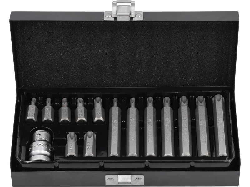 YATO Set de biți Torx 15 piese 1/2": T20-T55 - 1 | YEO