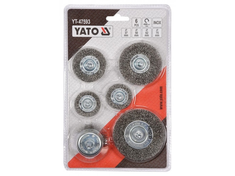 YATO Set de perii 6 piese inox - 2 | YEO