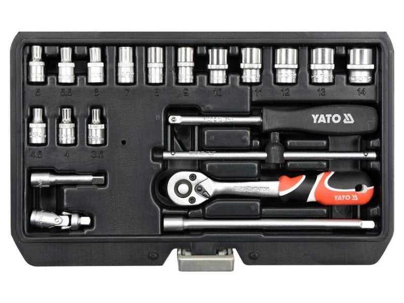 YATO set de prize 20 piese 1/4" 3,5-14 mm CrV - 1 | YEO