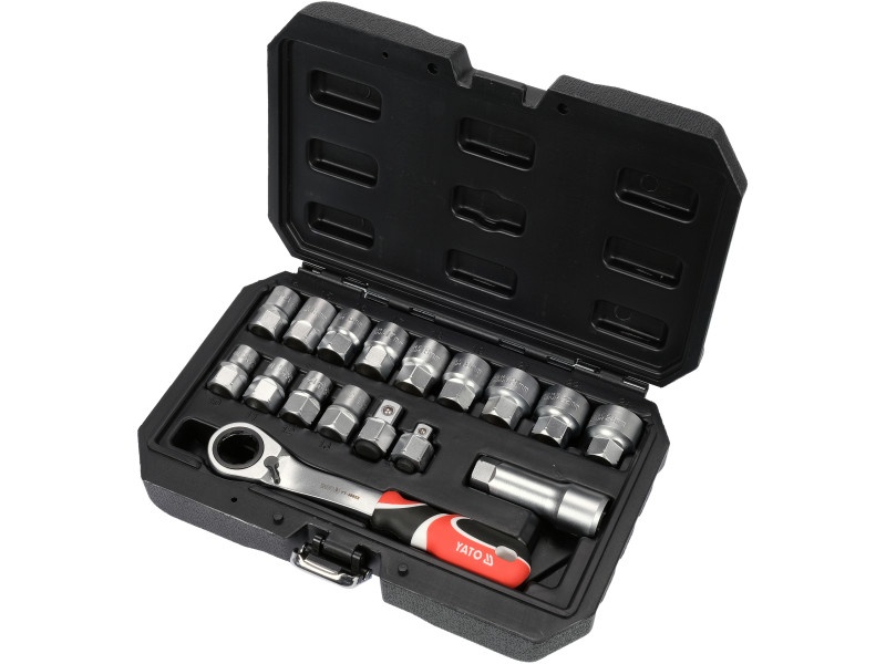 YATO Set de prize deschise 17 piese 3/8", 1/2" Spline - 1 | YEO