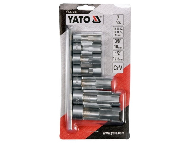 YATO Set de prize deschise 7 piese 3/8", 1/2" CrV - 2 | YEO