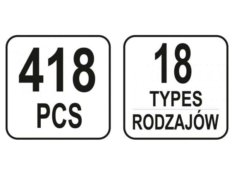 YATO Set patent din plastic 418 piese Honda