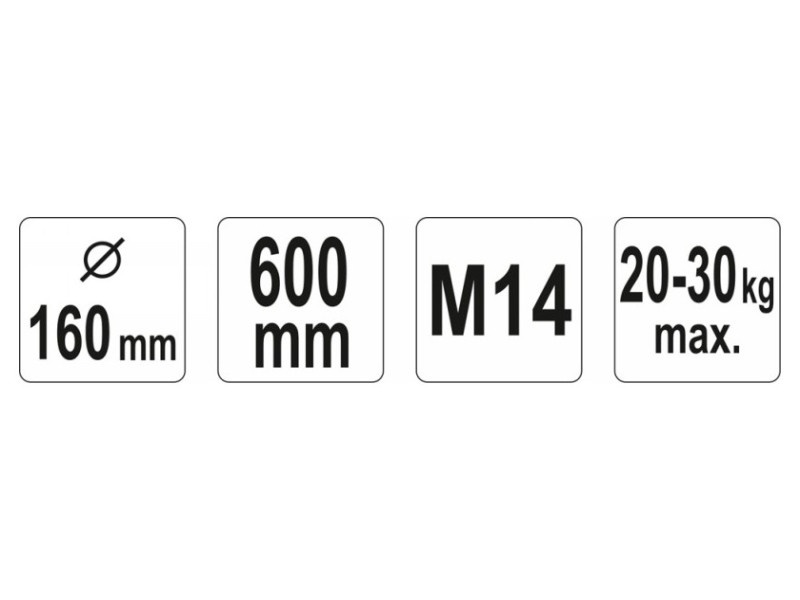 YATO Tijă de amestecare (mortar) 160 x 600 mm M14 - 2 | YEO