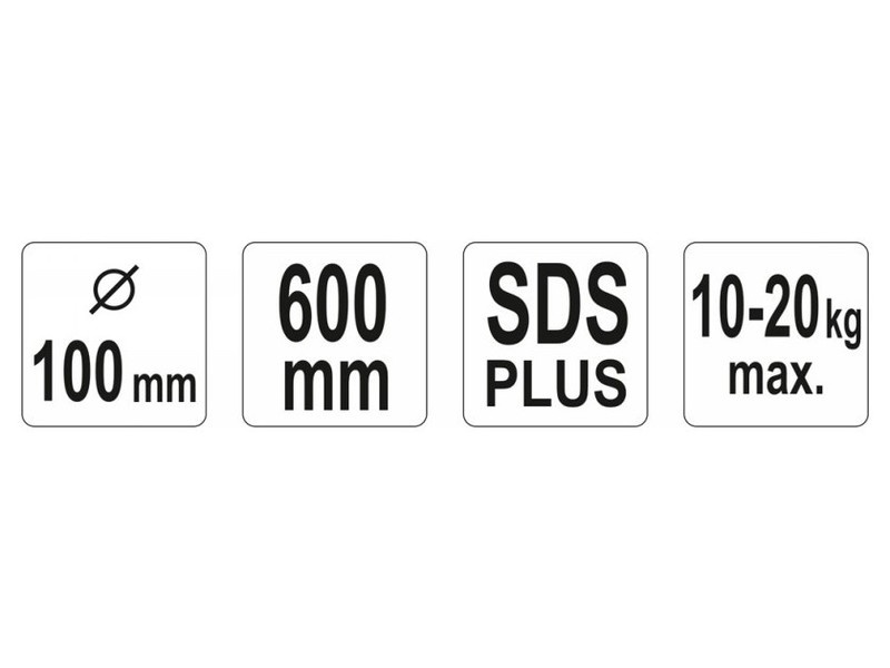 YATO Tijă de amestecare (vopsea) 100 x 600 mm SDS-Plus - 2 | YEO