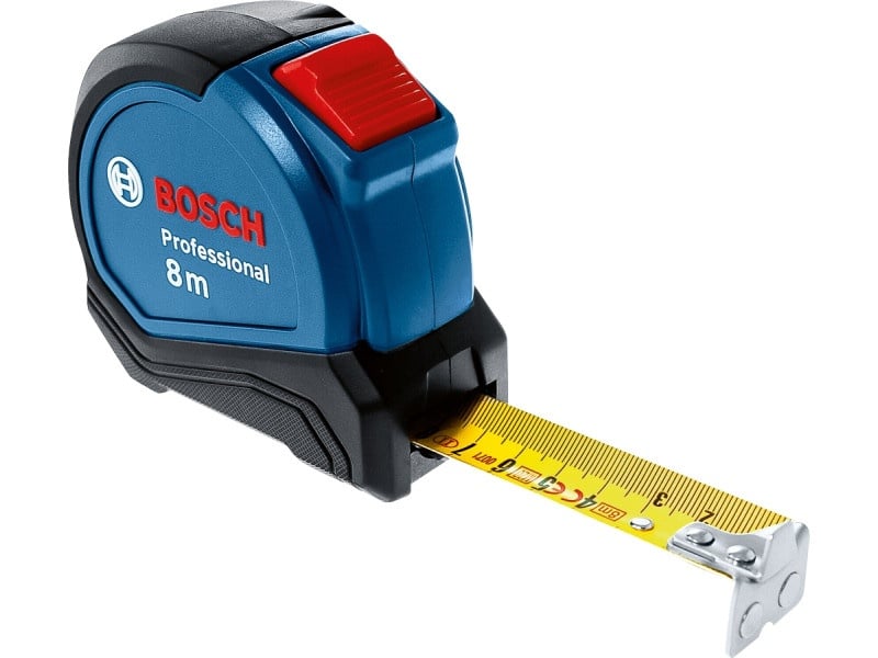 BOSCH Bandă de măsurare profesională 8 m x 27 mm magnetică, scalată pe ambele părți, Autolock