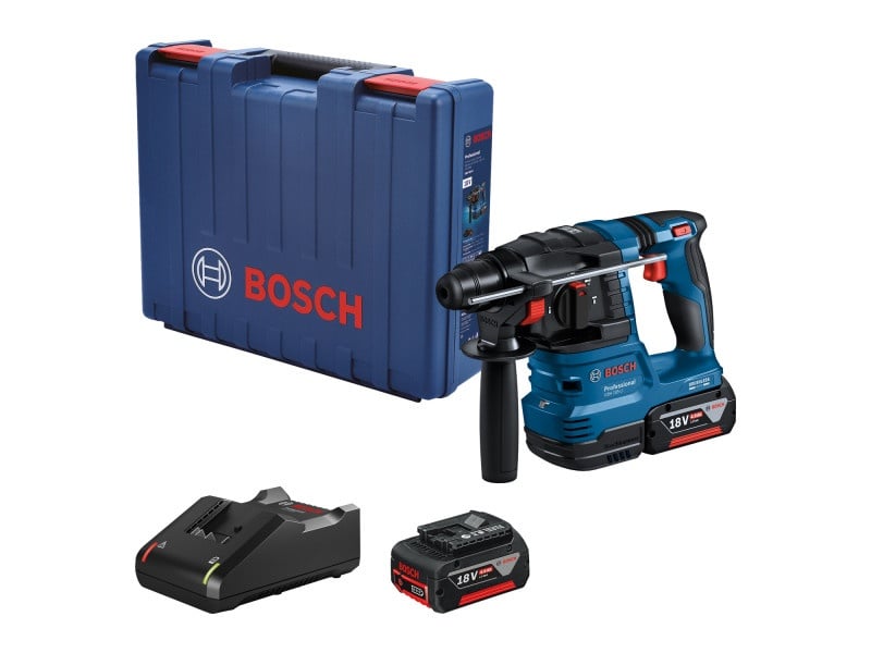 BOSCH burghiu cu percuție fără fir GBH 185-LI în cutie (1 x baterie 4.0 Ah + încărcător rapid) SDS-Plus