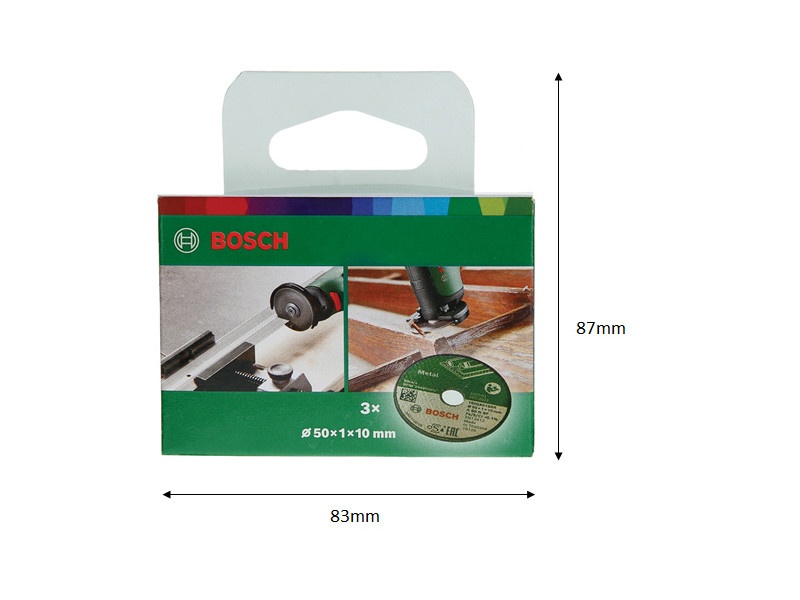 BOSCH Disc de tăiat pentru metal 50 x 1,0 x 10 mm A 60 N BF (3 bucăți)