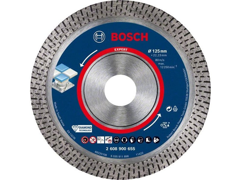 BOSCH EXPERT Disc de tăiere diamantat 125 x 1,4 x 10 x 22,2 mm HardCeramic