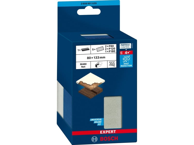 BOSCH EXPERT Set ciocan abraziv 6 piese 80 x 133 mm