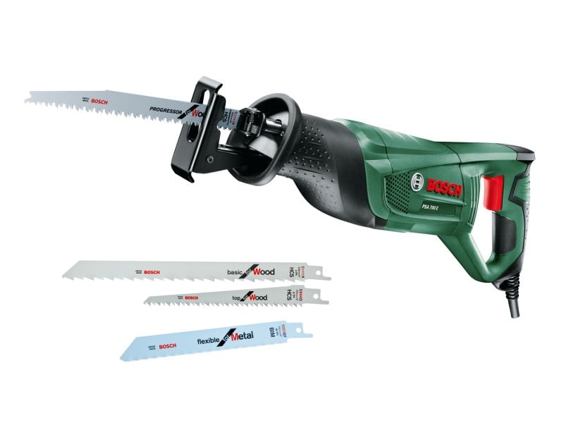 BOSCH Ferăstrău sabie PSA 700 E + set 3 lame de ferăstrău / 710 W