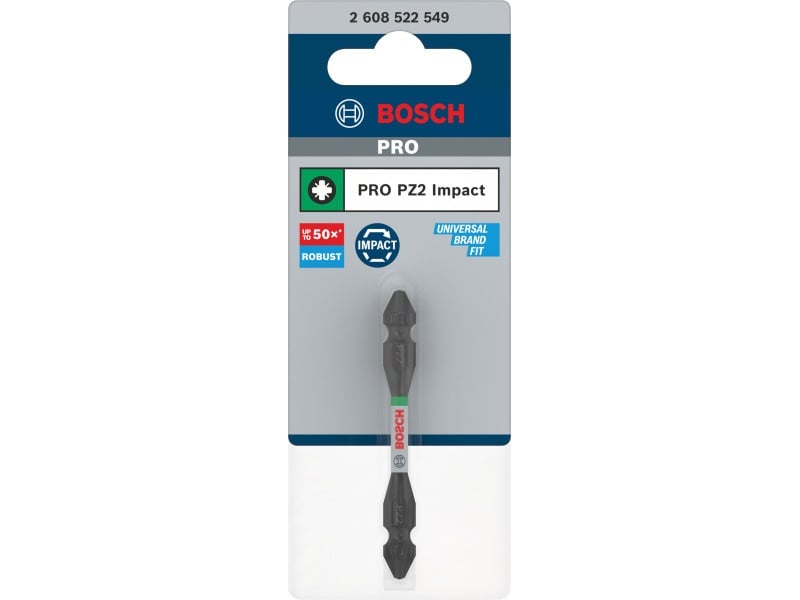 BOSCH PRO Impact bit point cu capăt dublu PZ2 x 65 mm - 2 | YEO