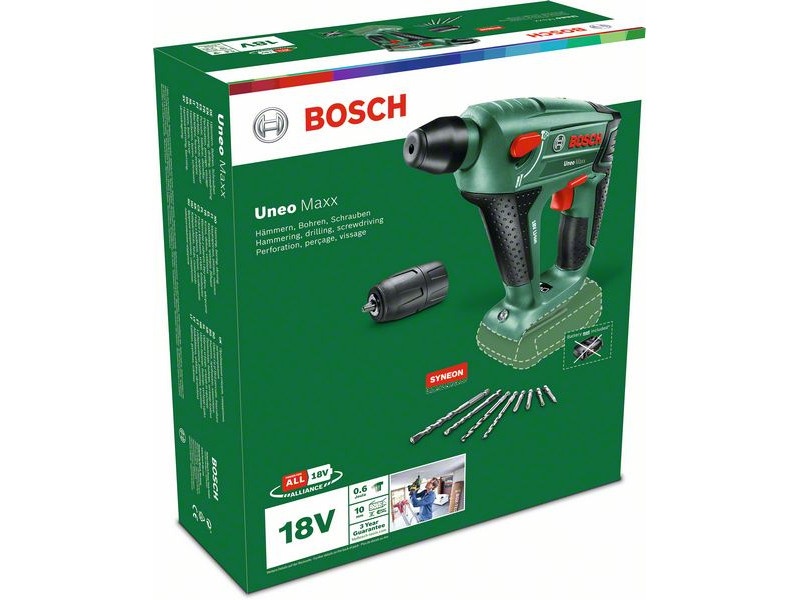 BOSCH Uneo Maxx burghiu cu percuție fără fir (fără baterie și încărcător)